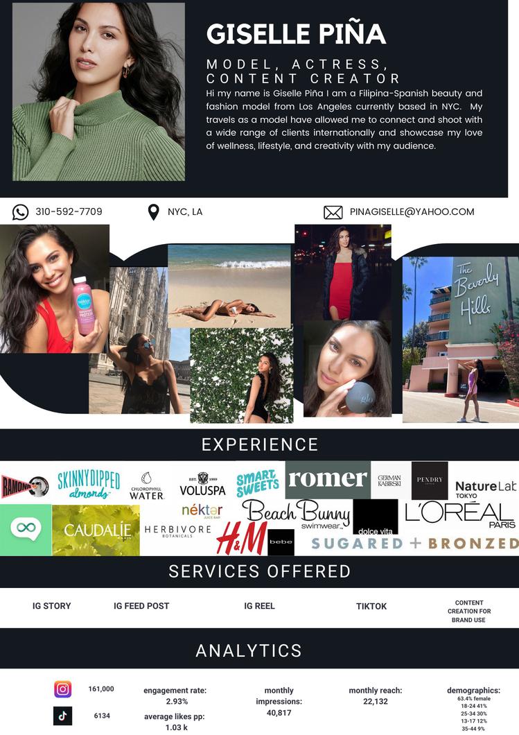 Giselle Pina's portfolio content