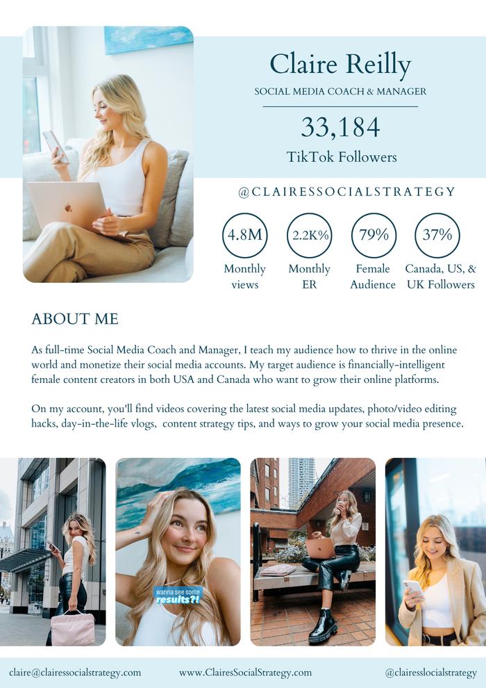 Claire Reilly's portfolio content