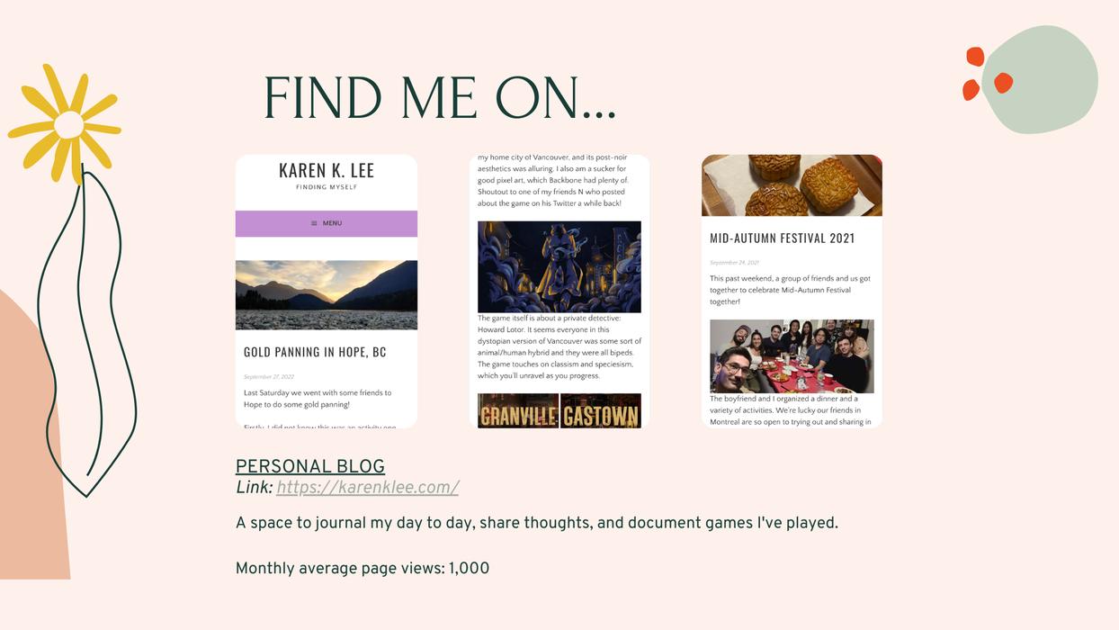 Karen Lee's portfolio content