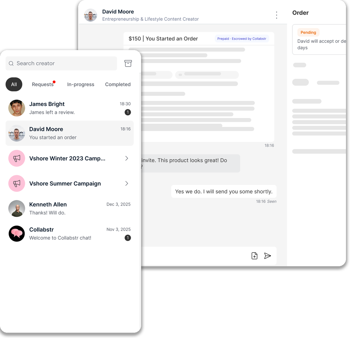 Chat and negotiate