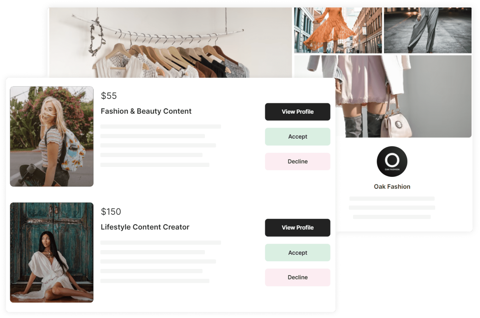 Influencer marketplace